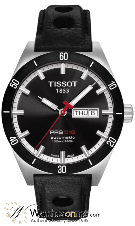 Tissot PRS516  Automatic Men's Watch, Stainless Steel, Black Dial, T044.430.26.051.00