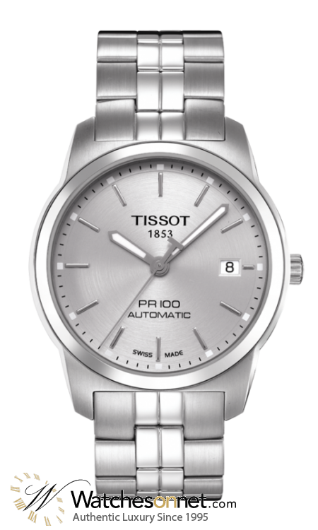 Tissot PR100  Automatic Men's Watch, Stainless Steel, Silver Dial, T049.407.11.031.00