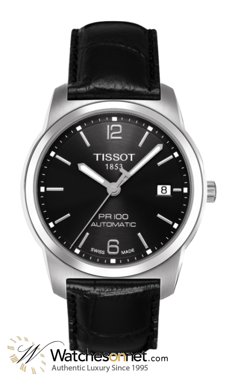 Tissot PR100  Automatic Men's Watch, Stainless Steel, Black Dial, T049.407.16.057.00
