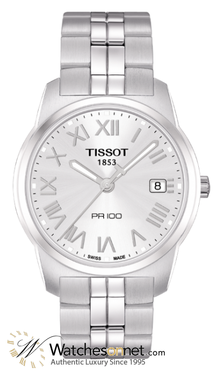 Tissot PR100  Quartz Men's Watch, Stainless Steel, Silver Dial, T049.410.11.033.01