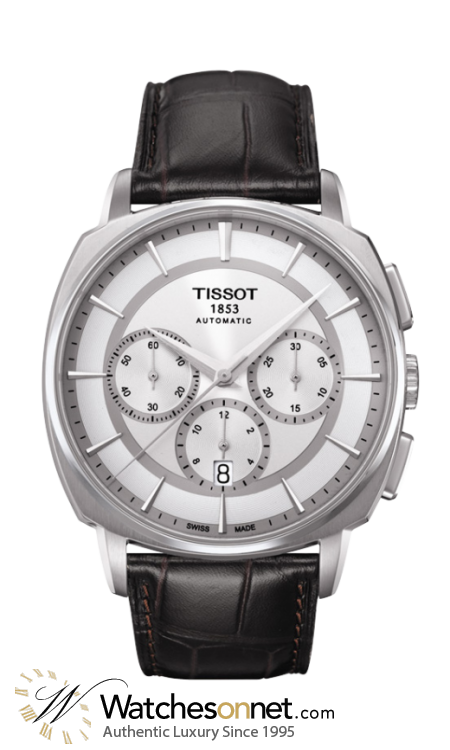 Tissot T-Lord  Chronograph Mechanical Men's Watch, Stainless Steel, Silver Dial, T059.527.16.031.00