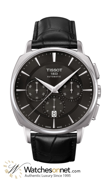Tissot T-Lord  Chronograph Automatic Men's Watch, Stainless Steel, Black Dial, T059.527.16.051.00