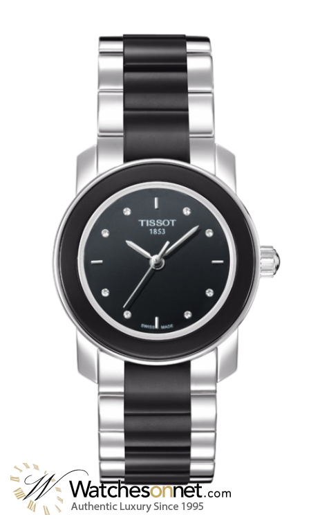 Tissot Cera  Quartz Women's Watch, Stainless Steel, Black Dial, T064.210.22.056.00