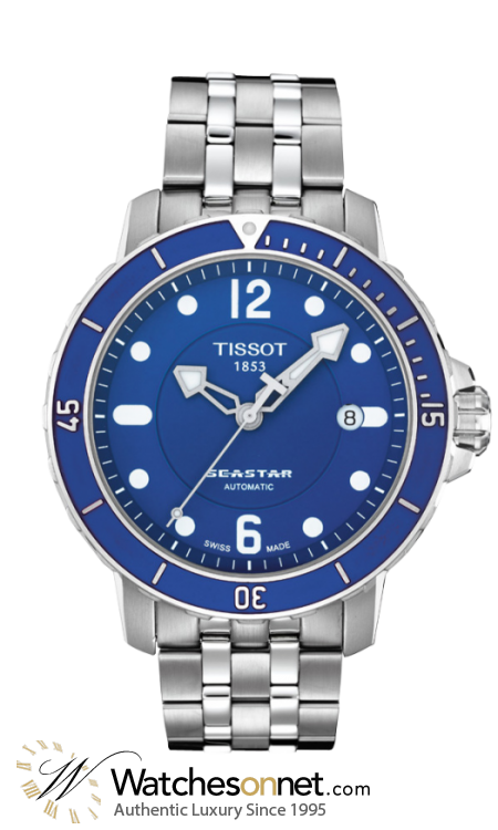 Tissot Seastar  Automatic Men's Watch, Stainless Steel, Blue Dial, T066.407.11.047.00
