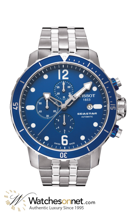 Tissot Seastar  Automatic Men's Watch, Stainless Steel, Blue Dial, T066.427.11.047.00