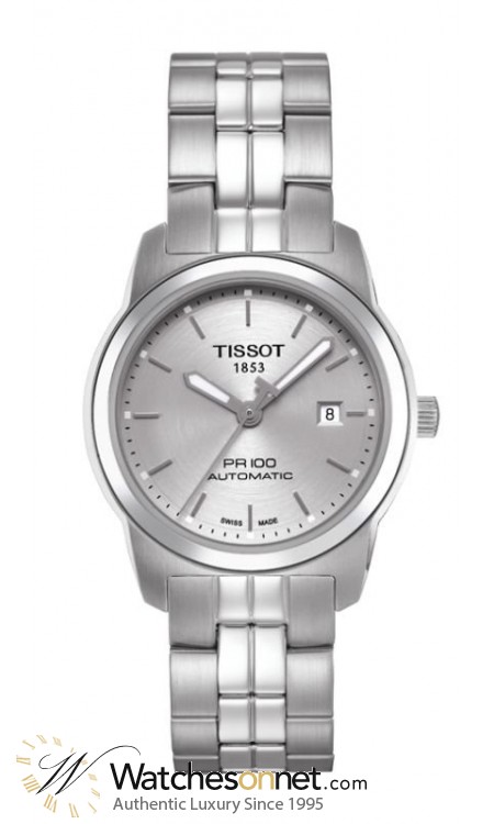 Tissot PR100  Automatic Women's Watch, Stainless Steel, Silver Dial, T049.307.11.031.00