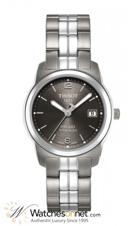 Tissot PR100  Quartz Women's Watch, Titanium, Anthracite Dial, T049.310.44.067.00