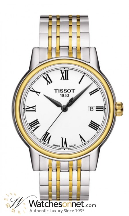 Tissot Carson  Quartz Men's Watch, Steel & Gold Tone, White Dial, T085.410.22.013.00