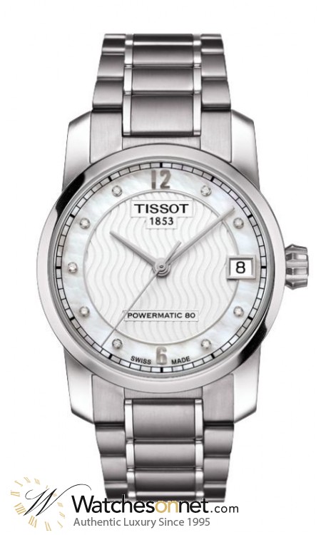 Tissot Titanium Lady  Automatic Women's Watch, Titanium, Mother Of Pearl & Diamonds Dial, T087.207.44.116.00