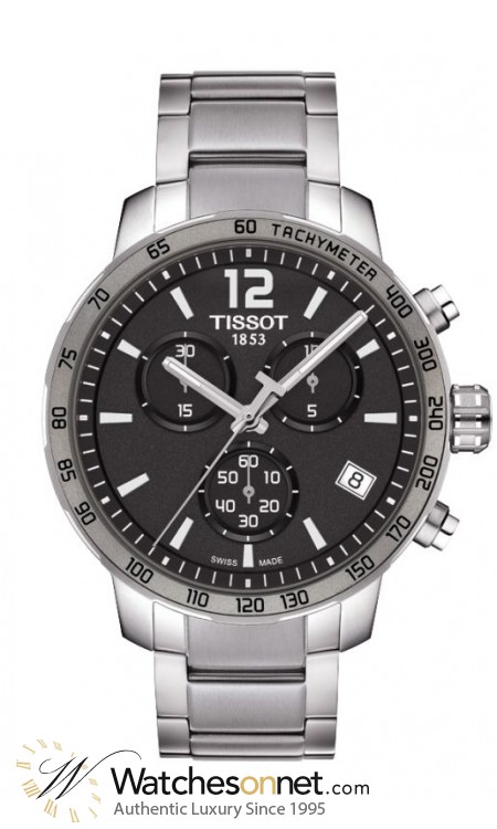 Tissot Quickster  Chronograph Quartz Men's Watch, Stainless Steel, Anthracite Dial, T095.417.11.067.00