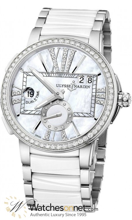 Ulysse Nardin Nifty / Functional  Automatic Women's Watch, Stainless Steel, Mother Of Pearl & Diamonds Dial, 243-10B-7/391