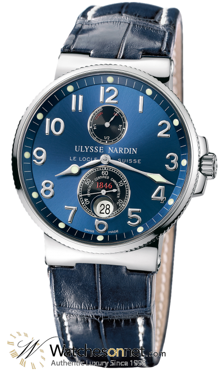 Ulysse Nardin Marine Chronometer  Automatic Men's Watch, Stainless Steel, Blue Dial, 263-66/623