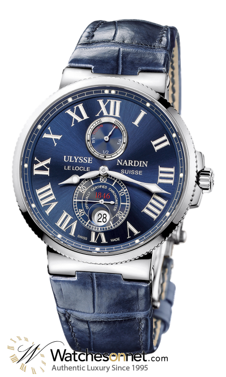 Ulysse Nardin Marine Chronometer  Automatic Men's Watch, Stainless Steel, Blue Dial, 263-67/43