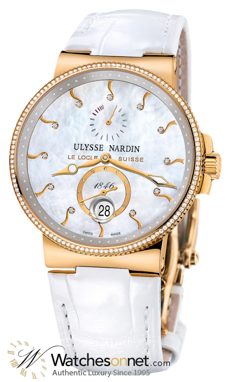 Ulysse Nardin Marine Chronometer  Automatic Men's Watch, 18K Rose Gold, Mother Of Pearl Dial, 266-66B/991