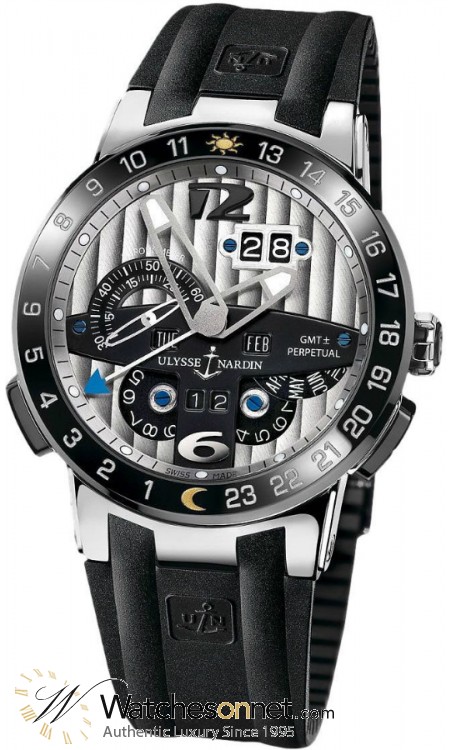 Ulysse Nardin Nifty / Functional  Automatic Men's Watch, Platinum & Ceramic, Grey Dial, 329-00-3