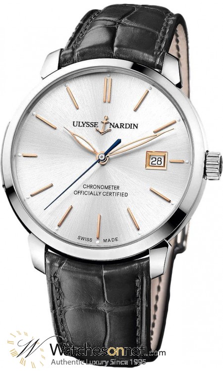Ulysse Nardin Classical  Automatic Men's Watch, Stainless Steel, Silver Dial, 8153-111-2/90