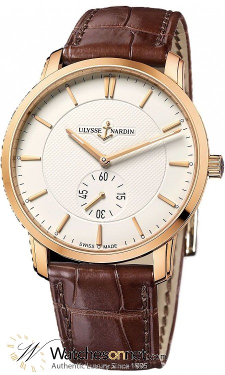 Ulysse Nardin Classical  Automatic Men's Watch, 18K Rose Gold, Ivory Dial, 8206-168-2/31