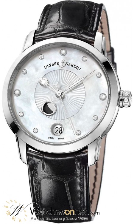 Ulysse Nardin Classical  Automatic Women's Watch, Stainless Steel, Mother Of Pearl & Diamonds Dial, 8293-123-2/991
