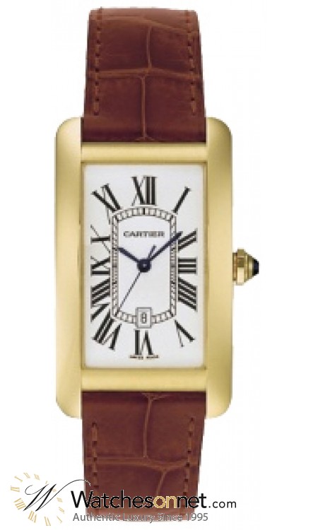 Cartier Tank Americaine  Automatic Women's Watch, 18K Yellow Gold, Silver Dial, W2603556