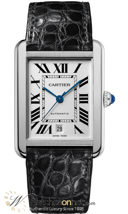 Cartier Tank Solo  Automatic Men's Watch, Stainless Steel, Silver Dial, W5200027