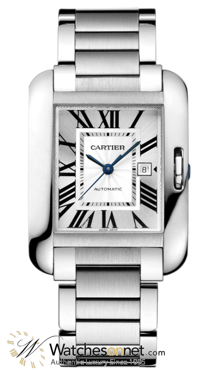 Cartier Tank Anglaise  Automatic Women's Watch, Stainless Steel, Silver Dial, W5310009