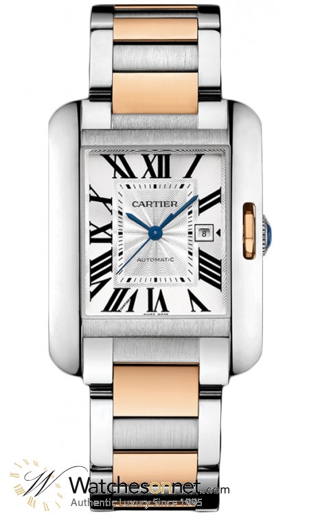 Cartier Tank Anglaise  Automatic Women's Watch, Stainless Steel, Silver Dial, W5310037