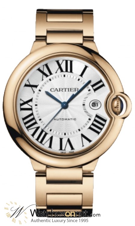 Cartier Ballon Bleu  Automatic Men's Watch, 18K Rose Gold, Silver Dial, W69006Z2