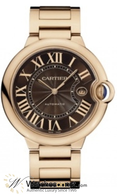 Cartier Ballon Bleu  Automatic Men's Watch, 18K Rose Gold, Brown Dial, W6920036