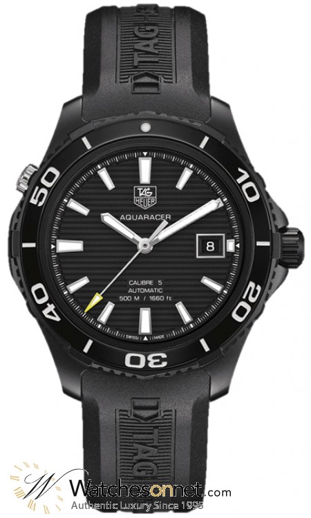 Tag Heuer Aquaracer 500M  Automatic Men's Watch, PVD, Black Dial, WAK2180.FT6027
