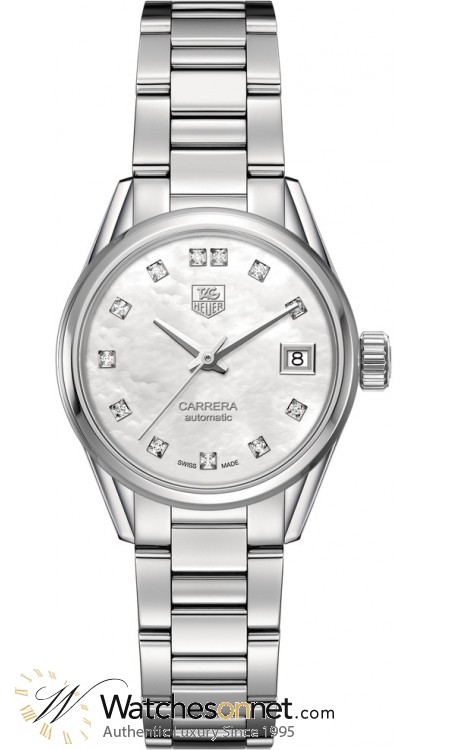Tag Heuer Carrera  Automatic Women's Watch, Stainless Steel, Mother Of Pearl Dial, WAR2414.BA0770