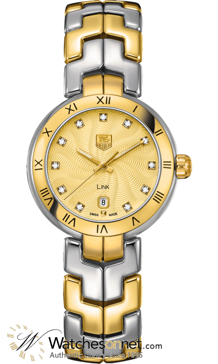 Tag Heuer Link  Quartz Women's Watch, Stainless Steel, Yellow Dial, WAT1451.BB0955