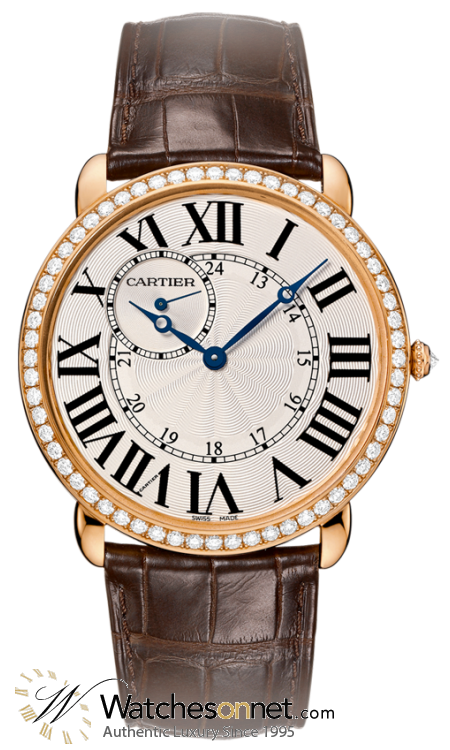Cartier Ronde Louis  Automatic Men's Watch, 18K Rose Gold, Silver Dial, WR007001