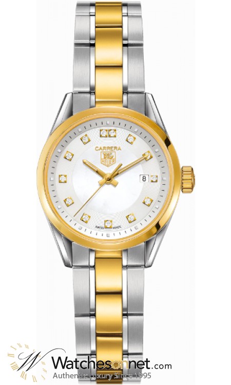 Tag Heuer Carrera  Quartz Women's Watch, 18K Yellow Gold, Mother Of Pearl Dial, WV1450.BD0797