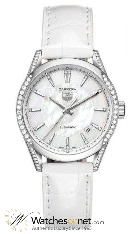Tag Heuer Carrera  Quartz Women's Watch, Stainless Steel, White Dial, WV2212.FC6264