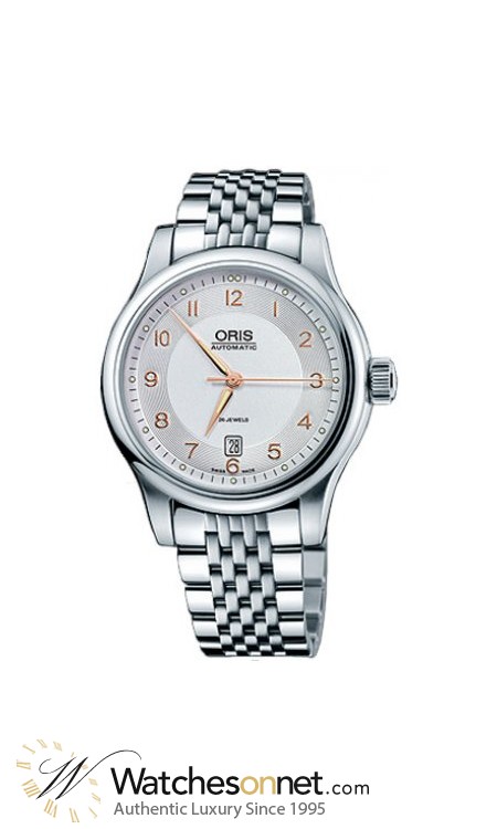 Oris Culture Classic Date  Automatic Men's Watch, Stainless Steel, Silver Dial, 733-7594-4061-MB