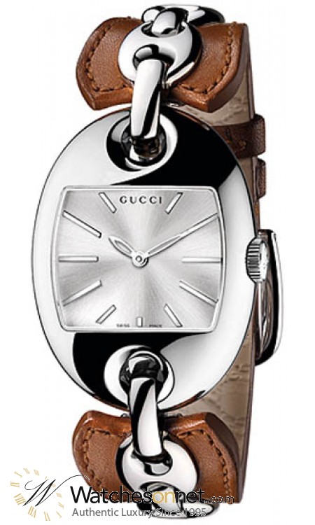 Gucci Marina Chain  Quartz Women's Watch, Stainless Steel, Silver Dial, YA121309