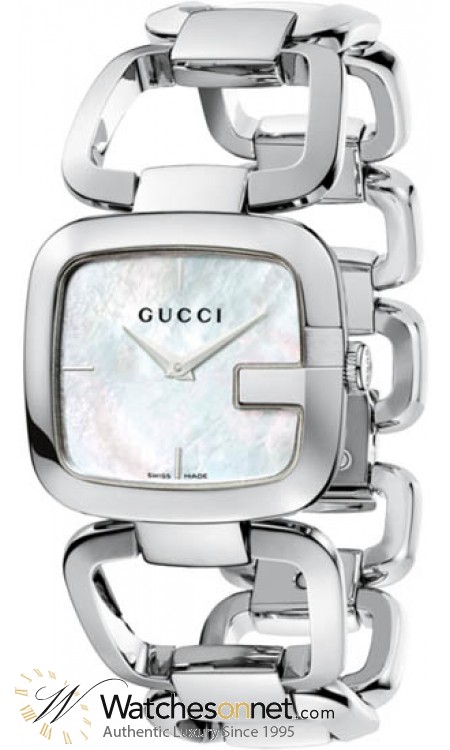 Gucci G-Gucci  Quartz Women's Watch, Stainless Steel, White Dial, YA125508