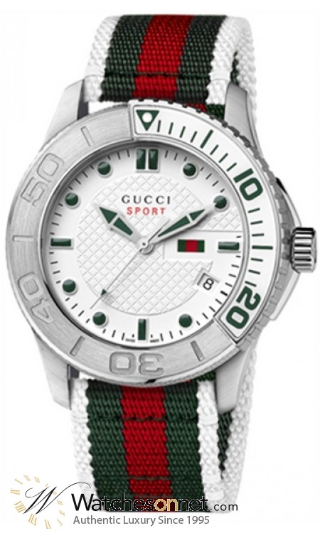Gucci G-Timeless  Quartz Men's Watch, Stainless Steel, White Dial, YA126231