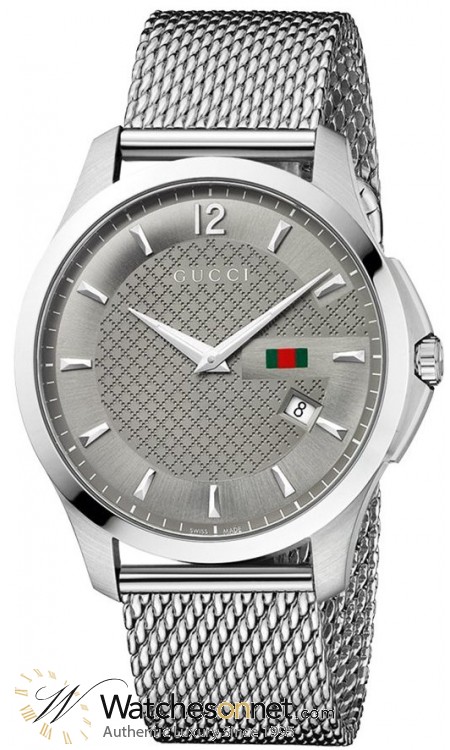 Gucci G-Timeless  Quartz Men's Watch, Stainless Steel, Grey Dial, YA126301