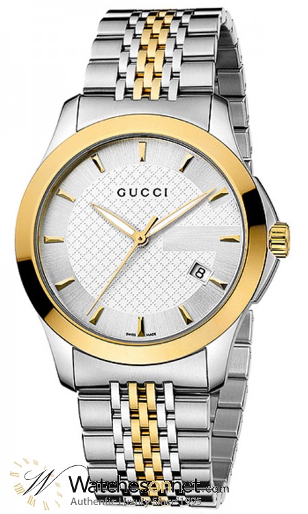 Gucci G-Timeless  Quartz Men's Watch, Stainless Steel, Silver Dial, YA126409