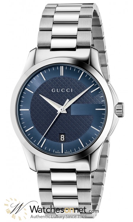 Gucci G-Timeless  Quartz Unisex Watch, Stainless Steel, Blue Dial, YA126440