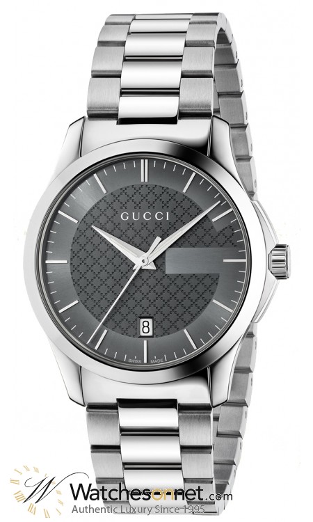 Gucci G-Timeless  Quartz Unisex Watch, Stainless Steel, Grey Dial, YA126441
