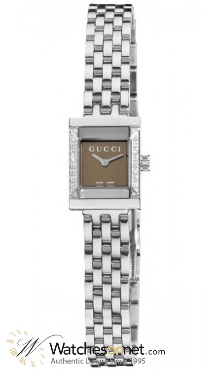 Gucci G-Frame  Quartz Women's Watch, Stainless Steel, Brown Dial, YA128508