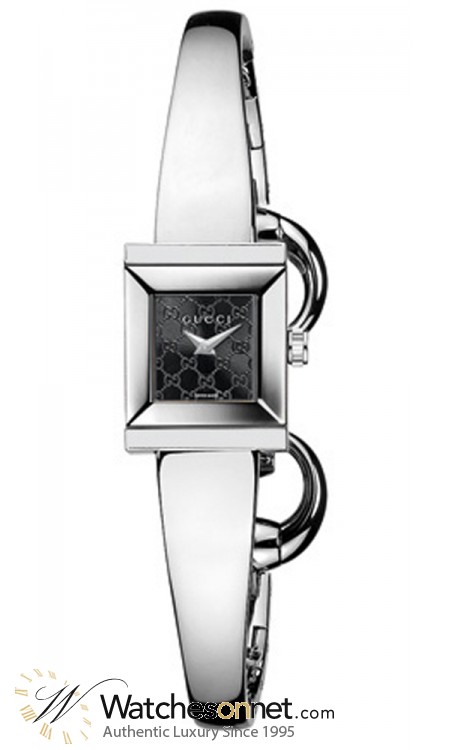 Gucci G-Frame  Quartz Women's Watch, Stainless Steel, Black Dial, YA128512