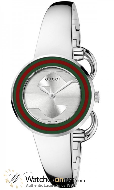 Gucci U-Play  Quartz Women's Watch, Stainless Steel, Silver Dial, YA129506
