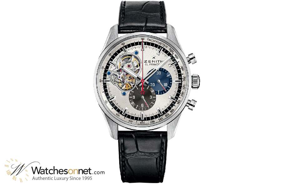 Zenith El Primero  Chronograph Automatic Men's Watch, Stainless Steel, Silver Dial, 03.2040.4061/69.C496
