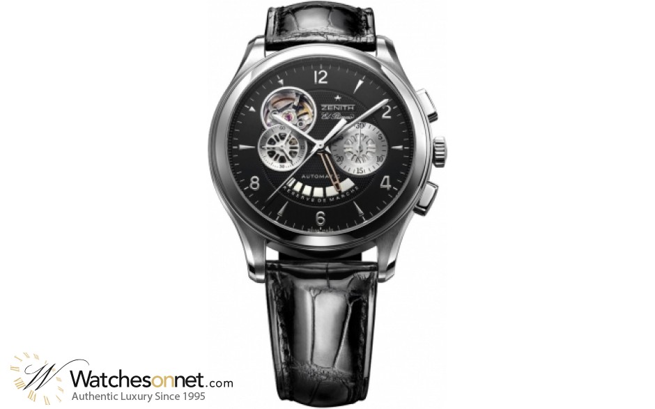 Zenith El Primero  Chronograph Automatic Men's Watch, Stainless Steel, Black Dial, 03.0510.4021/22.C492