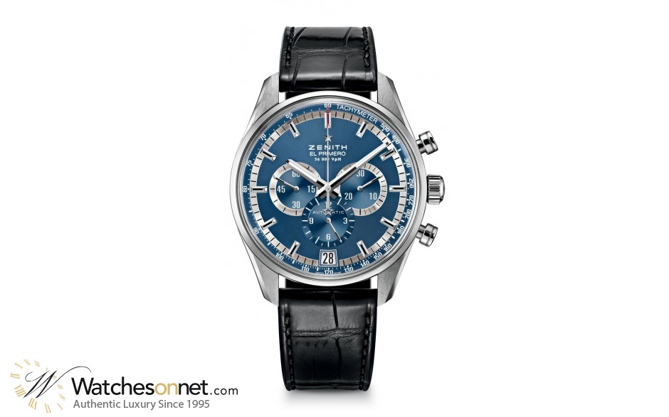Zenith El Primero  Chronograph Automatic Men's Watch, Stainless Steel, Blue Dial, 03.2041.400/51.C496