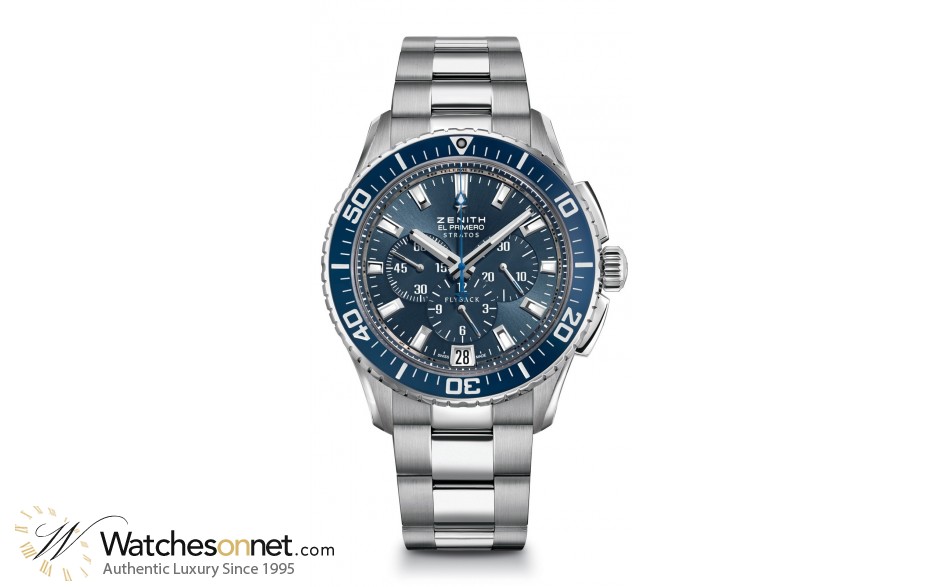 Zenith El Primero  Chronograph Automatic Men's Watch, Stainless Steel, Blue Dial, 03.2067.405/51.M2060
