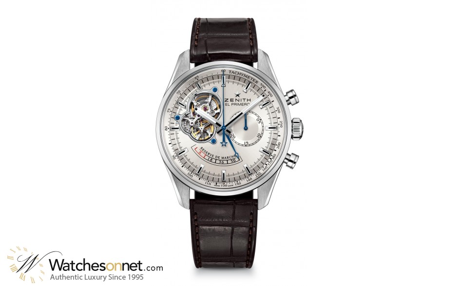 Zenith El Primero  Chronograph Automatic Men's Watch, Stainless Steel, Silver Dial, 03.2080.4021/01.C494